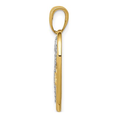 14K Yellow Gold Hearts Inside Heart Pendant – view 3