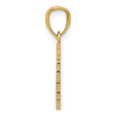14K Yellow Gold I LOVE YOU Heart Arrow Pendant – view 3