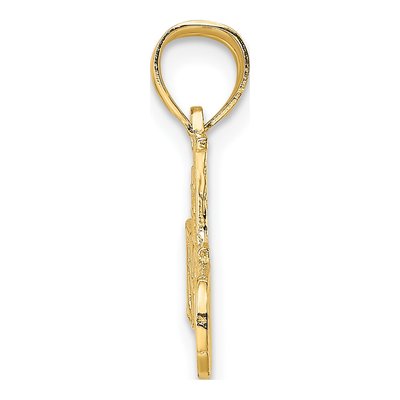 14K Yellow Gold Friend Number 1 Pendant – view 3