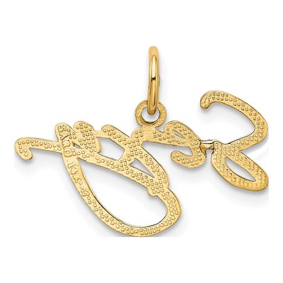 14K Yellow Gold SEXY Pendant – view 4