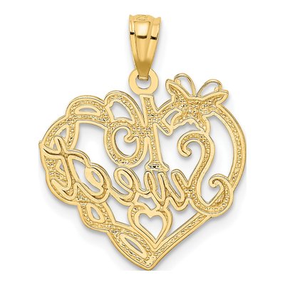 14K Yellow Gold Sweet Pendant – view 4