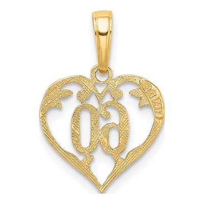 14K Yellow Gold ' Heart Pendant – view 4