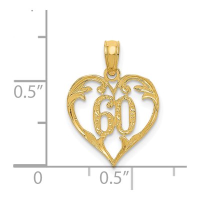 14K Yellow Gold ' Heart Pendant – view 5