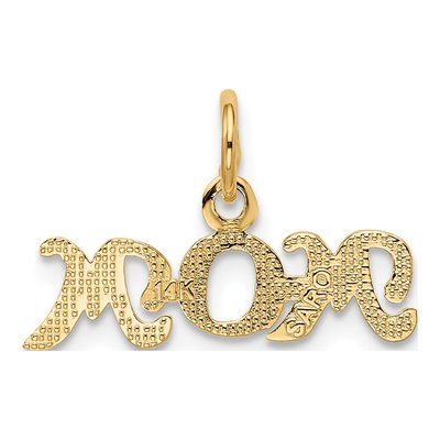 14K Yellow Gold MOM Pendant – view 4