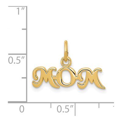 14K Yellow Gold MOM Pendant – view 5