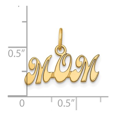 14K Yellow Gold MOM Pendant – view 4
