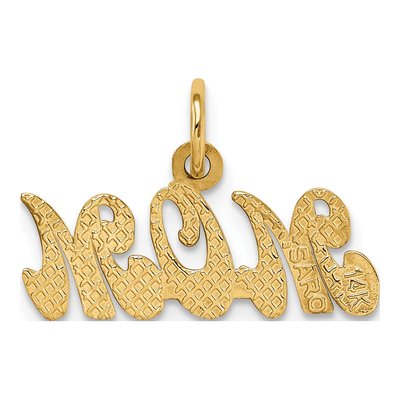 14K Yellow Gold MOM Pendant – view 5