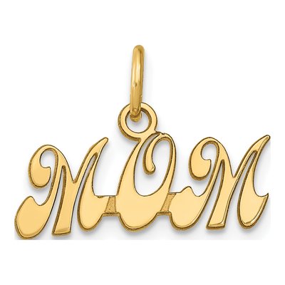 14K Yellow Gold MOM Pendant