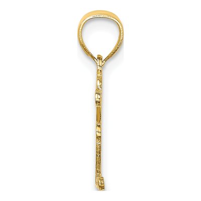 14K Yellow Gold BEST MOM Pendant – view 3