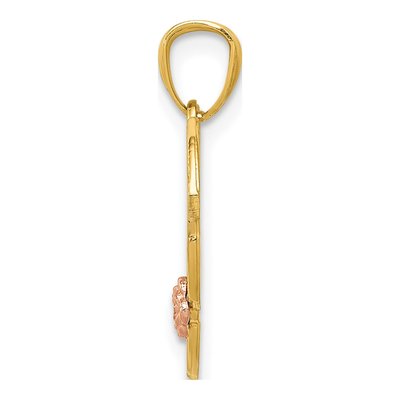 14K Two-Tone Gold Grandma Heart Number 1 Pendant – view 3
