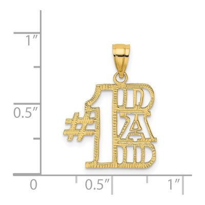 14K Yellow Gold DAD Number 1 Pendant – view 5