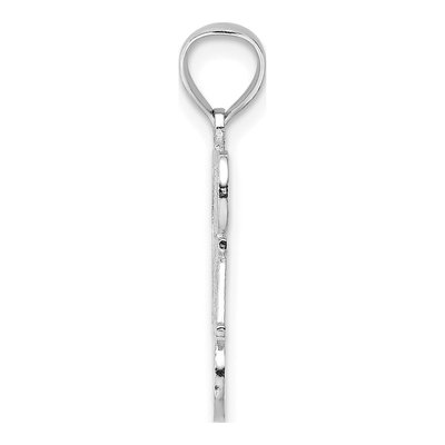 14K White Gold DAD Number 1 Pendant – view 3