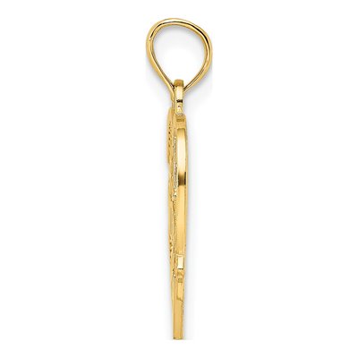 14K Yellow Gold WIFE Heart Number 1 Pendant – view 3