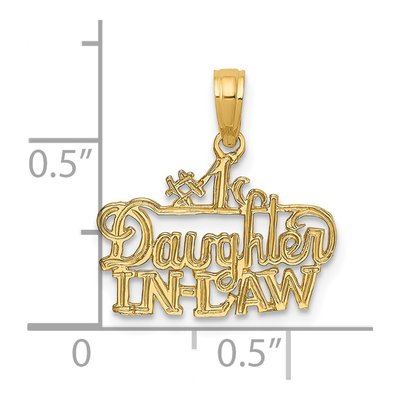 14K Yellow Gold Daughter-In-Law Number 1 Charm – view 4