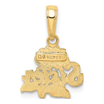 14K Yellow Gold Sister Pendant – view 4