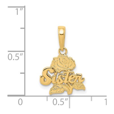 14K Yellow Gold Sister Pendant – view 5