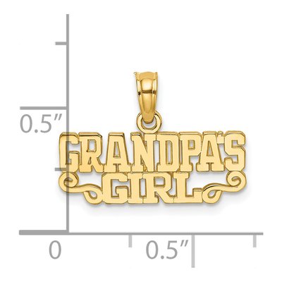 14K Yellow Gold Grandpa's Girl Pendant – view 4