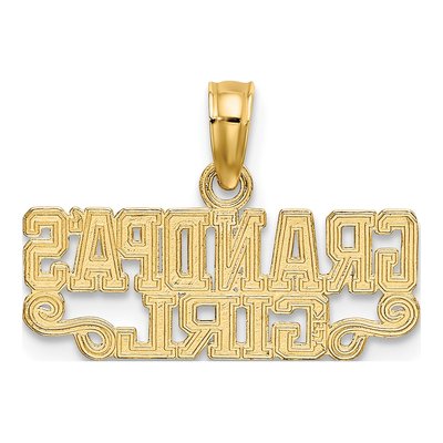14K Yellow Gold Grandpa's Girl Pendant – view 5