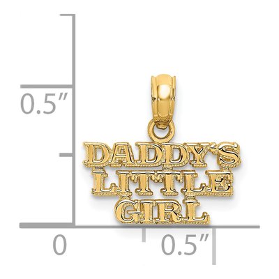 14K Yellow Gold Daddy's Little Girl Charm – view 4