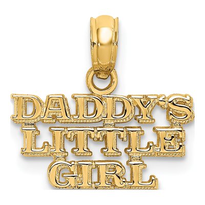 14K Yellow Gold Daddy's Little Girl Charm
