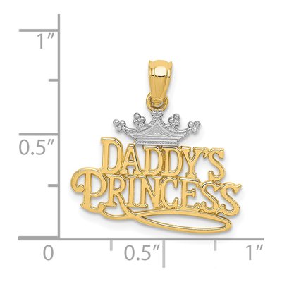 14K Yellow Gold Daddy's Princess Pendant – view 5