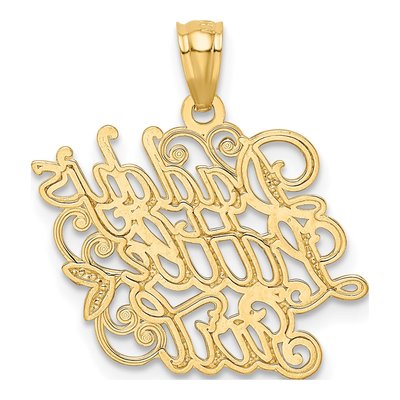 14K Yellow Gold Daddy's Little Girl Pendant – view 4