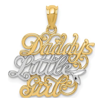 14K Yellow Gold Daddy's Little Girl Pendant