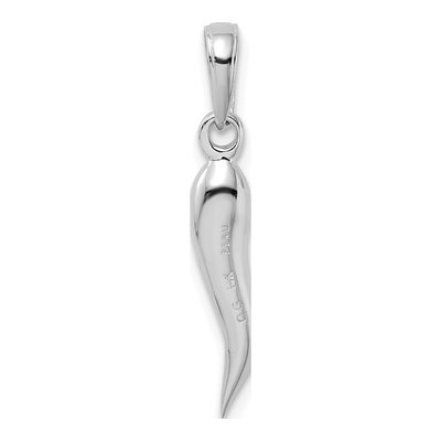 14K White Gold 3-D Horn Pendant – view 4