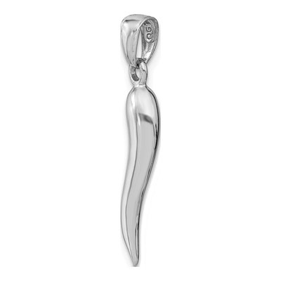 14K White Gold 3-D Horn Pendant – view 5