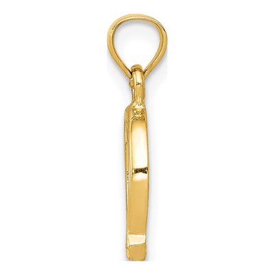 14K Yellow Gold Horseshoe Pendant – view 3