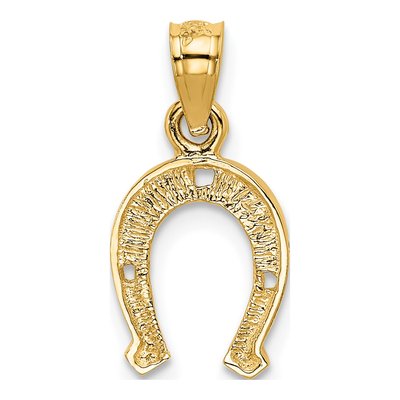 14K Yellow Gold Horseshoe Pendant – view 4