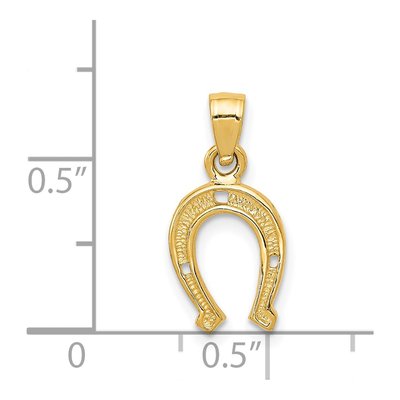 14K Yellow Gold Horseshoe Pendant – view 5