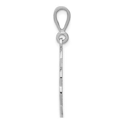 14K White Gold Trinity Clover Pendant – view 3