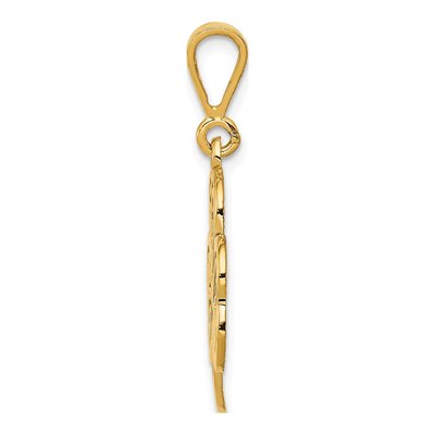 14K Yellow Gold Trinity Clover Pendant – view 3
