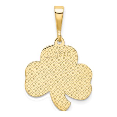 14K Yellow Gold Trinity Clover Pendant – view 4