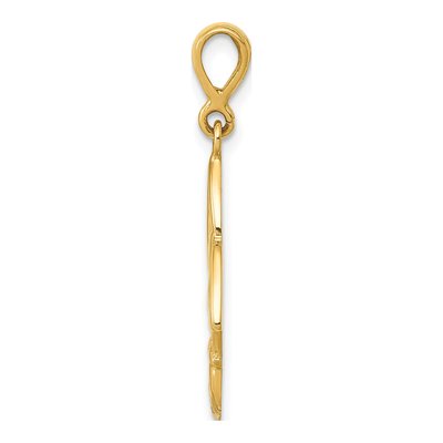 14K Yellow Gold Claddagh Trinity Knot Pendant – view 3