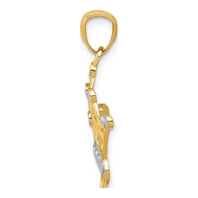 14K Yellow Gold Crown Pendant – view 3
