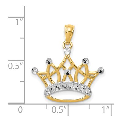14K Yellow Gold Crown Pendant – view 5
