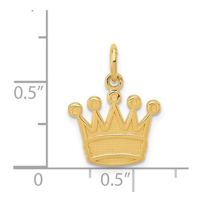 14K Yellow Gold Kings Crown Pendant – view 5