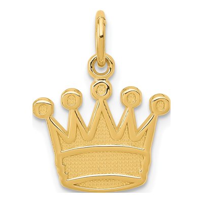 14K Yellow Gold Kings Crown Pendant