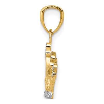 14K Yellow Gold Crown Pendant – view 3