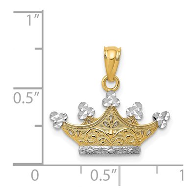 14K Yellow Gold Crown Pendant – view 5