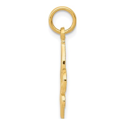 14K Yellow Gold Fleur de Lis Pendant – view 3