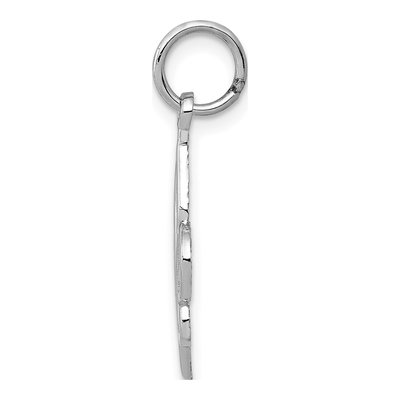 14K White Gold Fleur de Lis Pendant – view 3