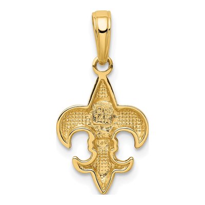 14K Yellow Gold Fleur-De-Lis Pendant – view 4