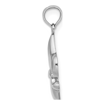 14K White Gold Fleur de Lis Charm Pendant – view 3