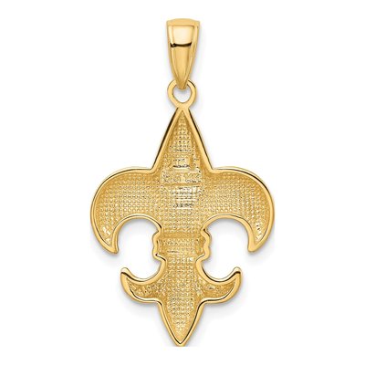 14K Yellow Gold Fleur-De-Lis Pendant – view 4