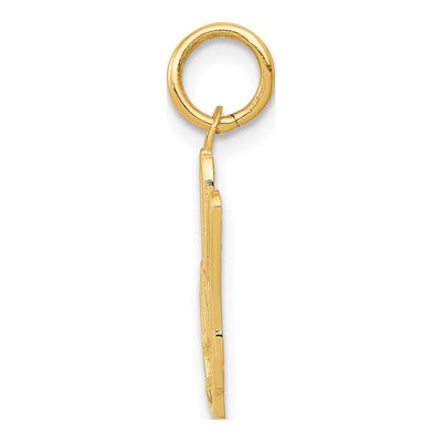 14K Yellow Gold Peace Sign Hand Pendant – view 3