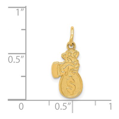 14K Yellow Gold Money Bag Pendant – view 5