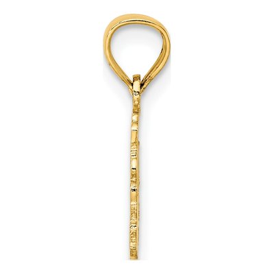 14K Yellow Gold I Heart Train Pendant – view 3